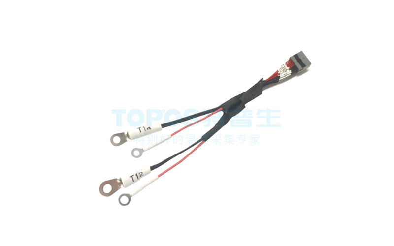 Energy storage temperature collection harness