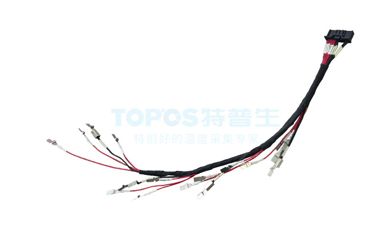 Energy storage temperature collection harness