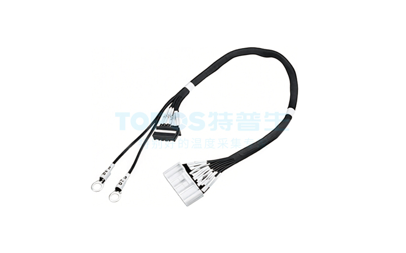 Energy storage temperature collection harness